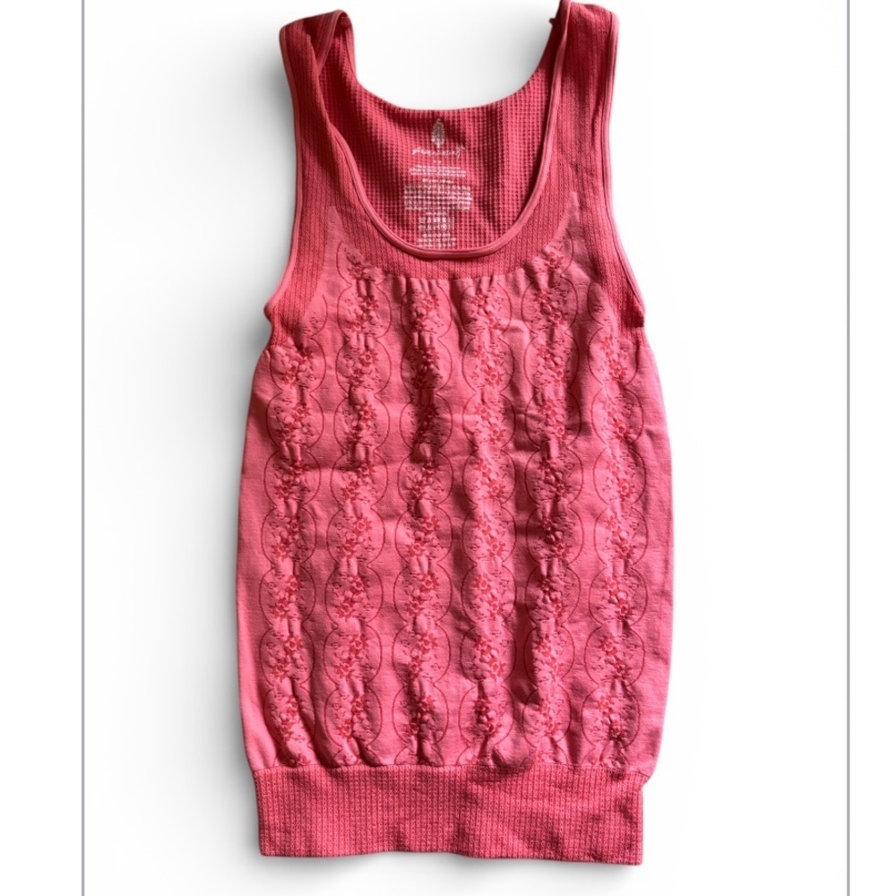 Free People Movement Floral Embossed Athletic Top NWOT
